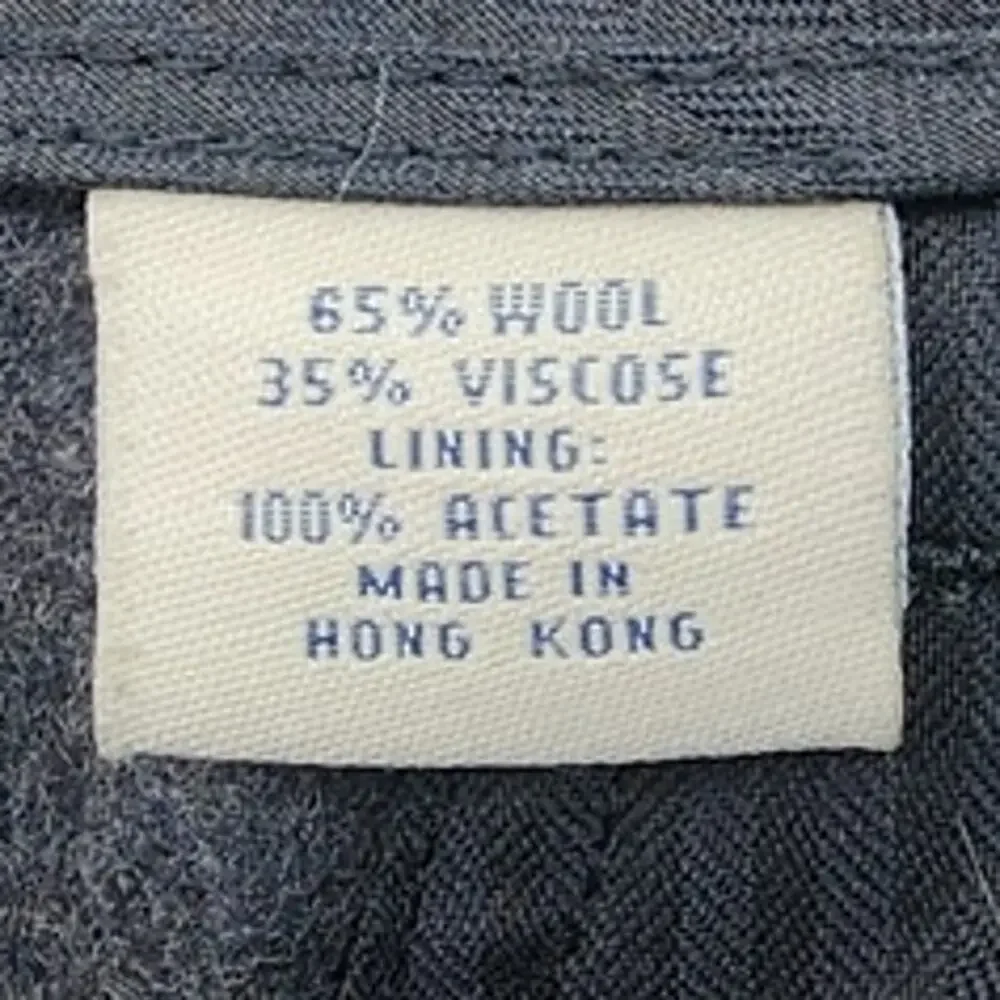 Men's J. Crew Wool Cargo Trouser Pant Flap Pockets Size 33 X 32 Grey Dark‎